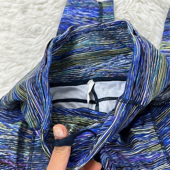 Lululemon Fast and Free Tight II 25" Nulux Interconnect Blue Multi - Picture 3 of 6